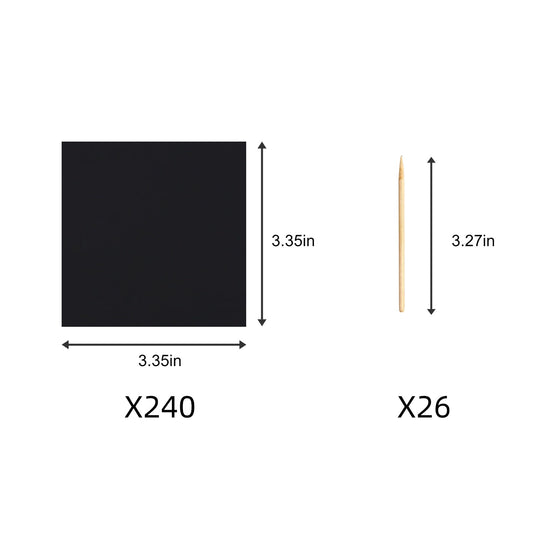 wiwbbitl Scratch Art Kit for Kids - 240 Colorful Scratch Paper Sheets & 26 Bamboo Stylus, Fun Classroom Arts and Crafts Supplies for Children, Ideal for Creative Gift for Little Artists